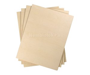 Фанера для детских товаров, липа 3 мм (4 шт.23*30 см)(F3(30)/4)