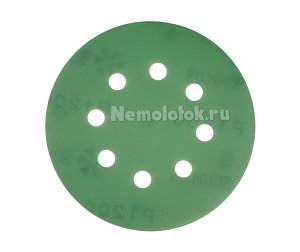Шлифовальный круг SUNPLUS FILM для металла и дерева 125мм P1200 FILM.FMB.8hol.P1200
