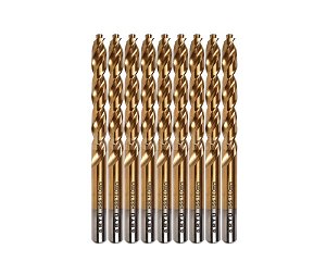 Сверло по металлу ARTU, 10 мм, HSS M2, титановое покрытие, 10 шт. (HSS-10P)/10