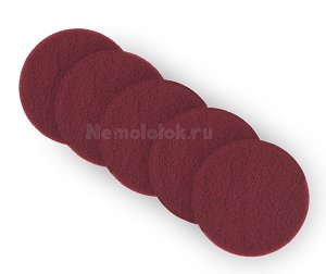 Скотч-брайт SUNPLUS Круг P400 (5 шт.) (Красный) SCUFF PAD.(150)Red.P400/5
