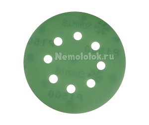 Шлифовальный круг SUNPLUS FILM для металла и дерева 125мм P1500 FILM.FMB.8hol.P1500