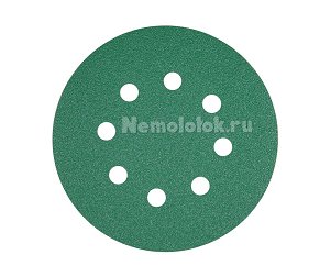 Шлифовальный круг SUNPLUS FILM для металла и дерева 125мм P080 FILM.FMB.8hol.P080