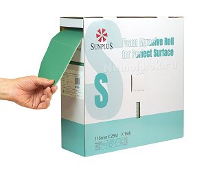 Шлифовальная губка SUNPLUS P180 (Зеленый) (отрывные листы-200 шт.в рулоне) SPONGE.SGB.P180