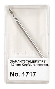 Алмазная насадка пламя" 1.7 мм в пластиковой коробке Pebaro (1717)"