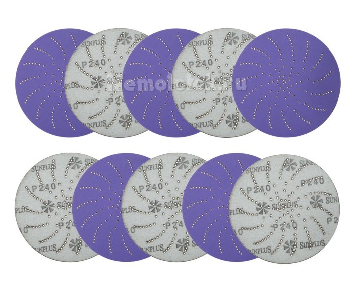 Шлифовальный круг с керамическим абразивом SUNPLUS 150мм P240 (10 шт.) CERAMICFILM.CFA.P240/10, фото 1