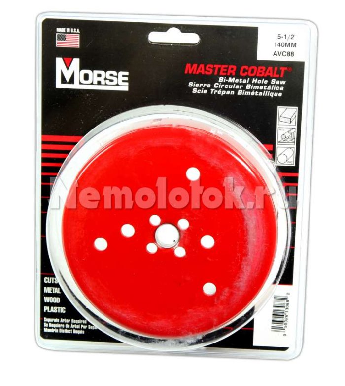 Сверло корончатое Morse д. 140 мм (5-1/2) B/M", фото 1