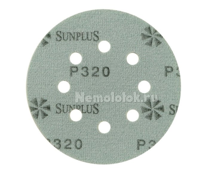 Шлифовальный круг SUNPLUS FILM для металла и дерева 125мм P320 FILM.FMB.8hol.P320, фото 2