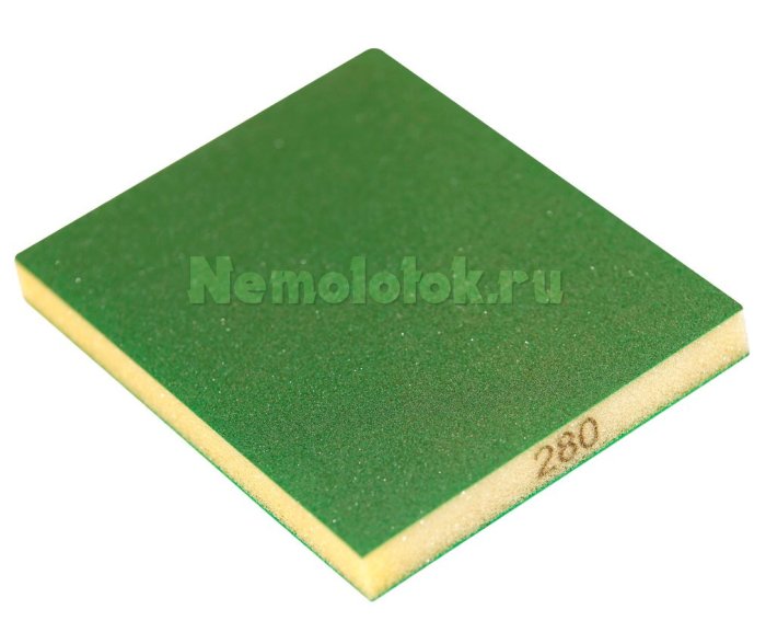 Шлифовальная губка 123*98*12,5мм 2-сторонний (Р280) SUNBLOCK, фото 1