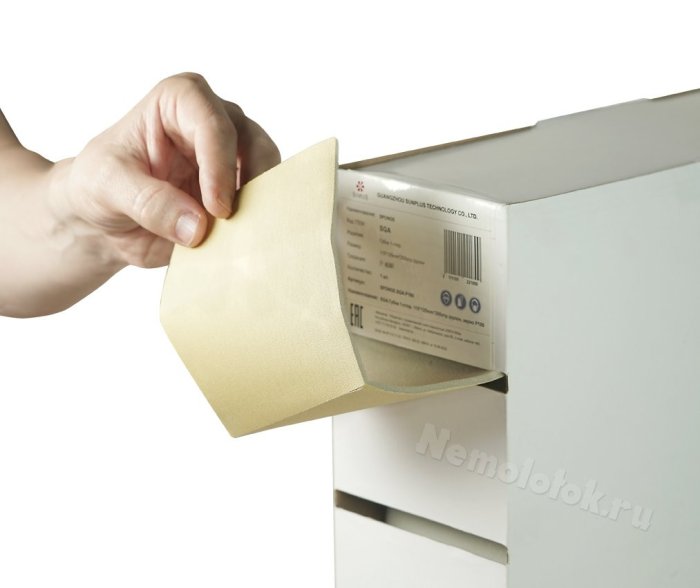 Шлифовальная губка SUNPLUS P400 (Золотой) (отрывные листы-200 шт.в рулоне) SPONGE.SGA.P400, фото 3