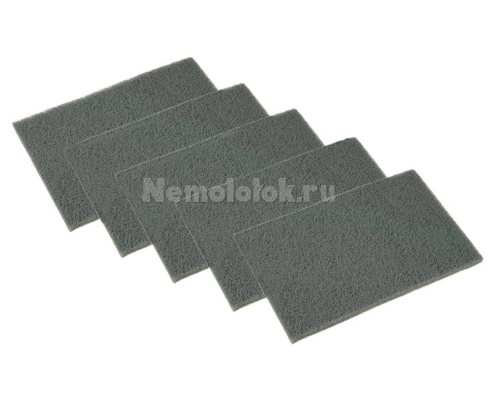 Скотч-брайт SUNPLUS Листы P800-P2000 (5 шт.) (Серый) SCUFF PAD P800-P2000/5, фото 1