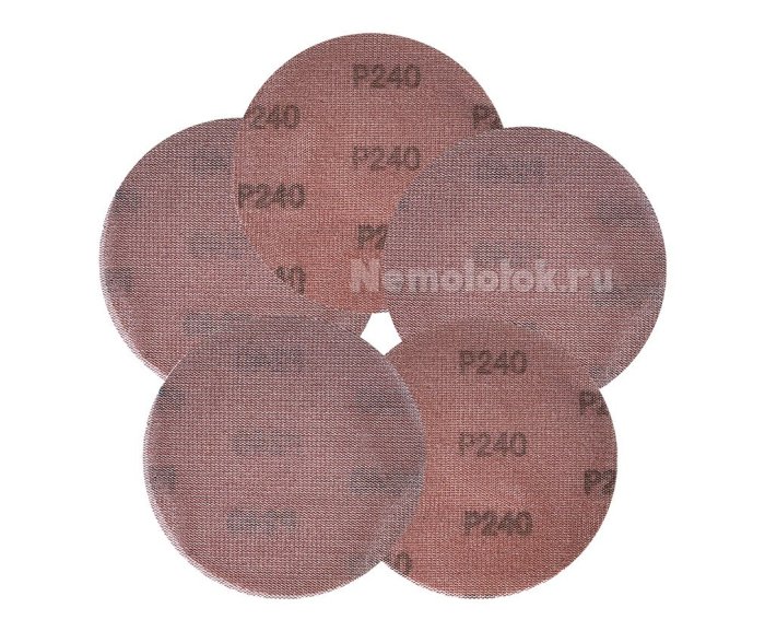 Сетчатый абразивный круг SUNPLUS 150мм P240 (5 шт.) NET.NTB.P240/5, фото 1