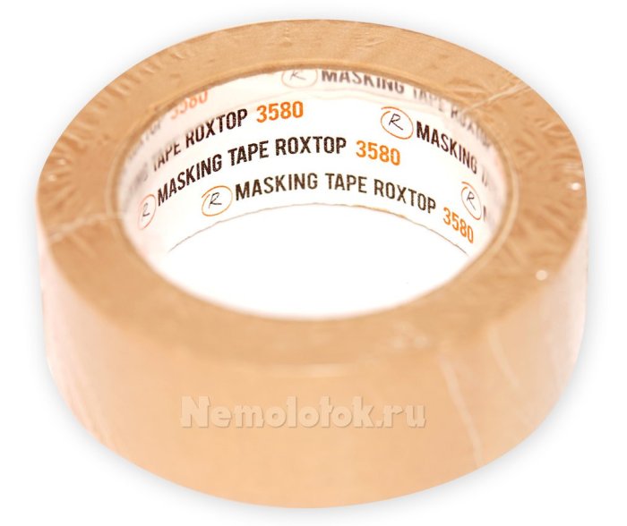 Малярная лента ROXTOP 3580, коричневая, 48мм х 40м RoxelPro, фото 1
