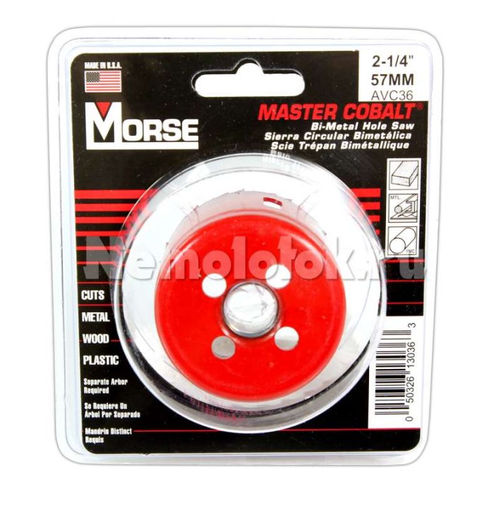 Сверло корончатое Morse д. 57 мм (2-1/4) B/M", фото 1