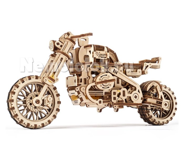 Мотоцикл Scrambler UGR-10 с коляской Ugears (70137), фото 3