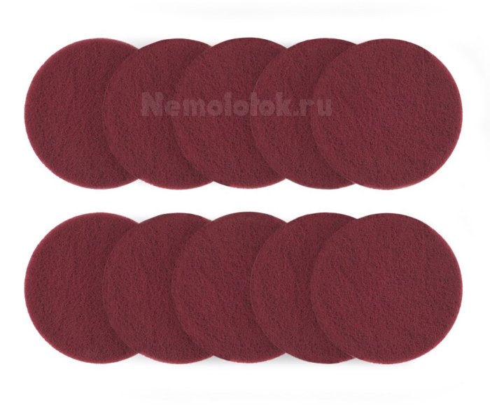Скотч-брайт SUNPLUS Круг P400 (10 шт.) (Красный) SCUFF PAD.(150)Red.P400/10, фото 1