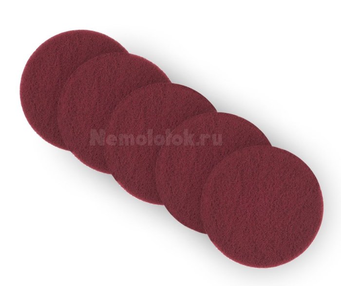 Скотч-брайт SUNPLUS Круг P400 (5 шт.) (Красный) SCUFF PAD.(150)Red.P400/5, фото 1