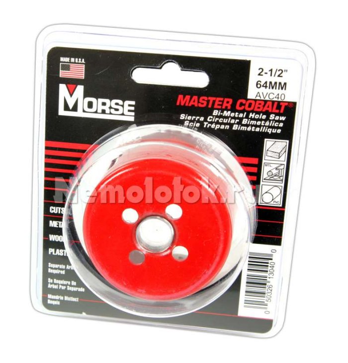 Сверло корончатое Morse д. 64 мм (2-1/2) B/M", фото 1