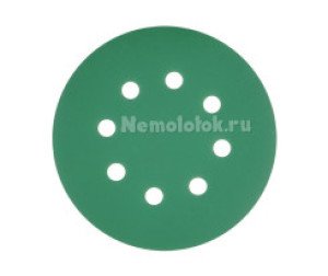 Шлифовальный круг SUNPLUS FILM для металла и дерева 125мм P500 FILM.FMB.8hol.P500