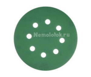 Шлифовальный круг SUNPLUS FILM для металла и дерева 125мм P800 FILM.FMB.8hol.P800