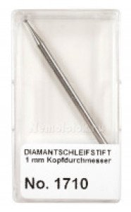 Алмазная шлифнасадка «шар» 1.00 мм в пластиковой коробке Pebaro (1710)