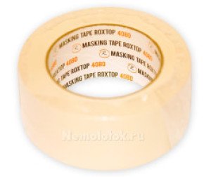 Малярная лента ROXTOP 4080, бежевая, 48мм х 50м RoxelPro