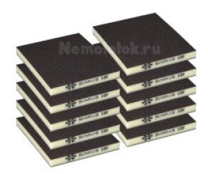 Шлифовальная губка SUNPLUS (2-х ст.) P120 (10 шт.) SPONGE.SGI 2SIDES.P120/10