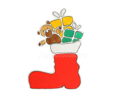 Заготовка из фанеры Рождественский сапожок для выпиливания лобзиком (325s)