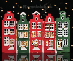 Заготовка из фанеры Городские дома для выпиливания лобзиком (334/8S)