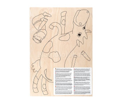 Заготовка из фанеры Настенная ключница Веселая корова для выпиливания лобзиком (375/1S)