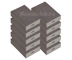 Шлифовальная губка SUNPLUS (4-х ст.) P220 (10 шт.) SPONGE.SGO 4SIDES.P220/10