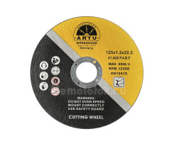 Отрезной диск по металлу ARTU, 125×22,2×1,2 мм, 10 шт. (CUT-512/10)