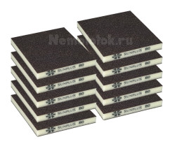 Шлифовальная губка SUNPLUS (2-х ст.) P080 (10 шт.) SPONGE.SGI 2SIDES.P080/10 - фото №1 Шлифовальные блоки - Шлифовальная губка SUNPLUS (2-х ст.) P080 (10 шт.) SPONGE.SGI 2SIDES.P080/10