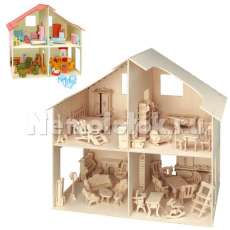 Заготовки из фанеры - Заготовка из фанеры Кукольный домик с мебелью (880)