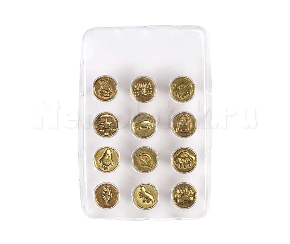 Набор штампов для выжигания 12шт. (обьекты) (20800) - фото №3 Набор штампов для выжигания 12шт. (обьекты) (20800)