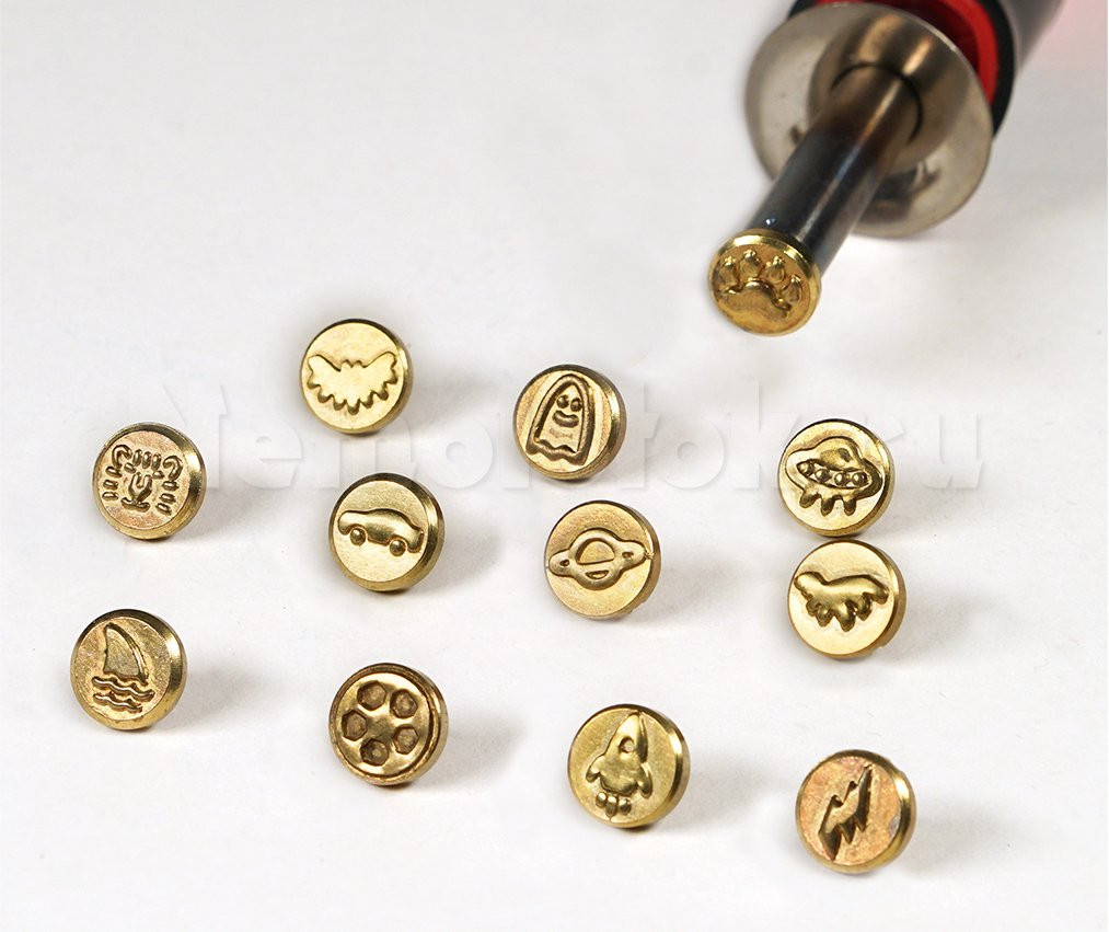 Набор штампов для выжигания 12шт. (обьекты) (20800) - фото №5 Набор штампов для выжигания 12шт. (обьекты) (20800)