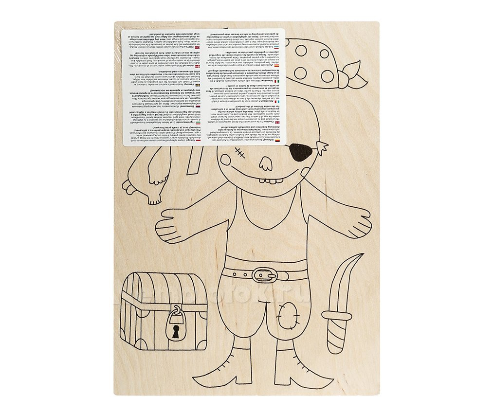 Заготовка из фанеры Веселый пират для выпиливания лобзиком (375/2S) - фото №2 Заготовка из фанеры Веселый пират для выпиливания лобзиком (375/2S)