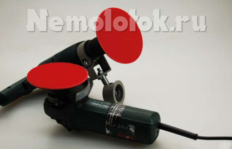 Тарелка шлифовальная резиновая D 125 мм для УШМ с адаптером для дрели (10322)
