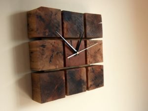 Часы-4 из спила дерева, береза 24*25 — Купить в Маг Хобби